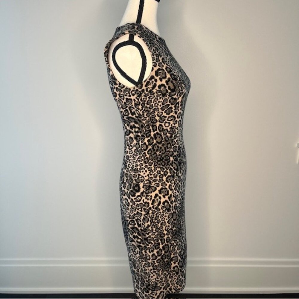 Calvin Klein - Woman's Leopard Print Sheath dress, Size 2 - Picture 2 of 6